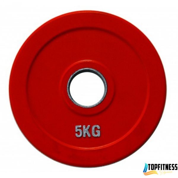 Диск олімпійський гумовий кольоровий Fitnessport RCP19-5 кг RCP19-5 фото