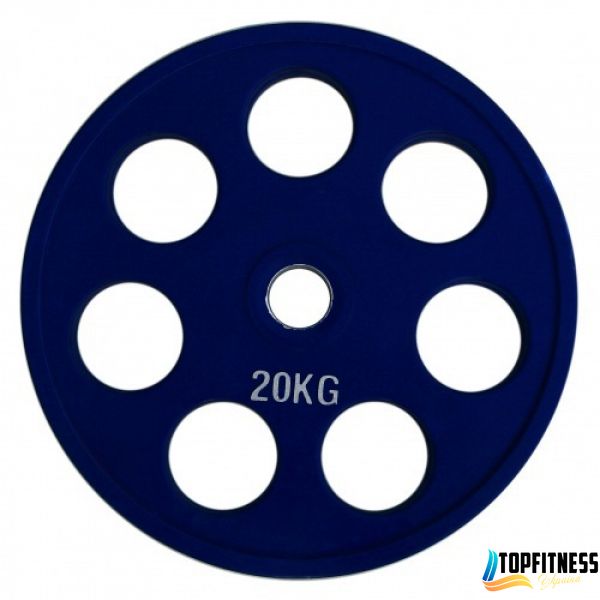 Диск олімпійський гумовий кольоровий Fitnessport RCP19-20 кг 10057 фото