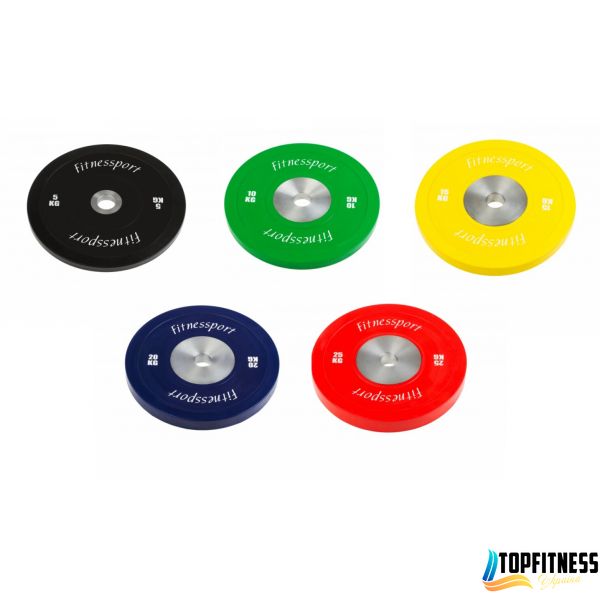 Диск для кросфіту кольоровий Fitnessport RCP22-10 кг RCP22-10 фото