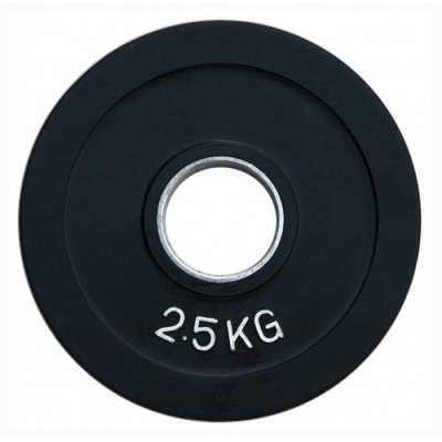 Диск олимпийский резиновый черный Fitnessport RCP18-2,5 кг RCP18-2,5 фото