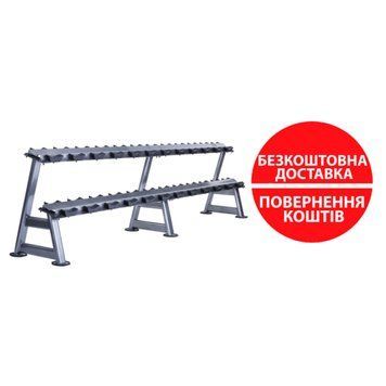 Стійка гантельна 2-х ярусна Generation Fitness DR-08 (на 10 пар) 10141 фото