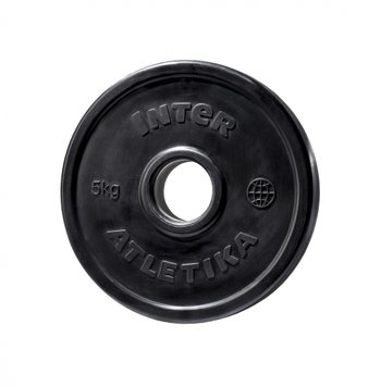Диск гумовий InterAtletika 5 кг LCA024-М (ø52 мм), ABS LCA024-М фото