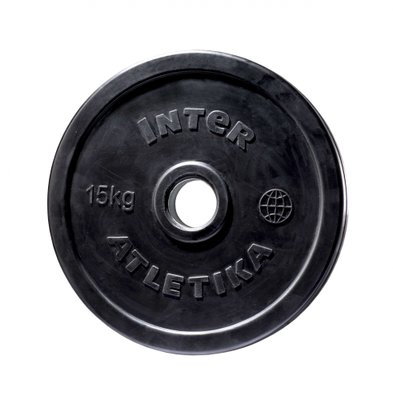 Диск обрезиненный InterAtletika 15 кг (ø52 мм), ABS LCA026-М фото