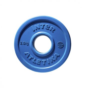 Диск гумовий InterAtletika 2,5 кг кольоровий (ø52 мм), ABS LCA030-М фото